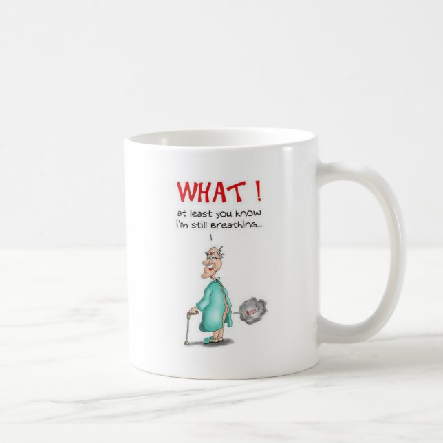 Farting Old Man Coffee Mug (Right)