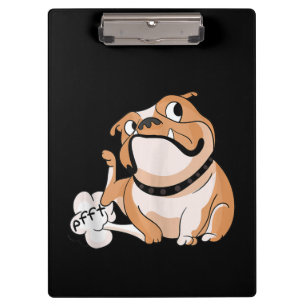 Farting Pitbull Lover Funny Bulldog Dog Mom Lover Clipboard