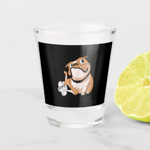 Farting Pitbull Lover Funny Bulldog Dog Mom Lover Shot Glass