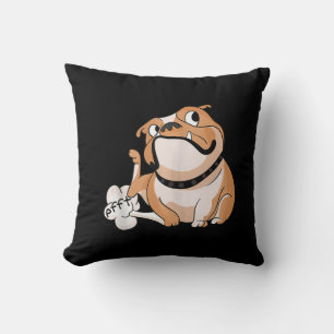 Farting Pitbull Lover Funny Bulldog Dog Mom Lover Throw Pillow
