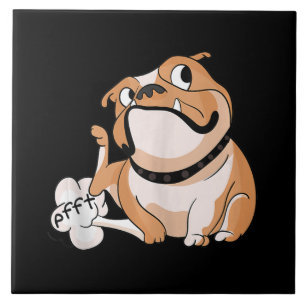 Farting Pitbull Lover Funny Bulldog Dog Mom Lover Tile