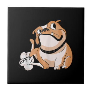 Farting Pitbull Lover Funny Bulldog Dog Mom Lover Tile