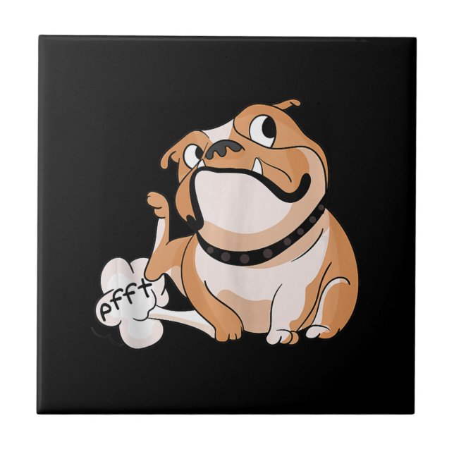 Farting Pitbull Lover Funny Bulldog Dog Mom Lover Tile (Front)