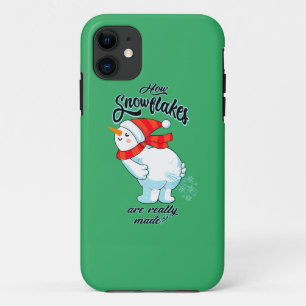 Farting Snowman How Snowflakes Are Really Made iPhone 11 Case
