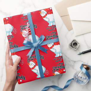 Farting Snowman How Snowflakes Are Really Made Wrapping Paper