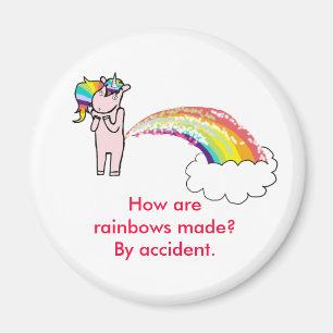 farting unicorn, How are rainbows made? By acci... Magnet