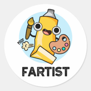 Fartist Funny Artist Pun Classic Round Sticker