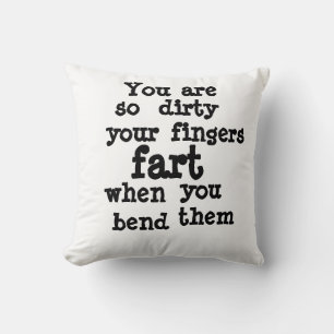 Farty Fingers  line Throw Pillow
