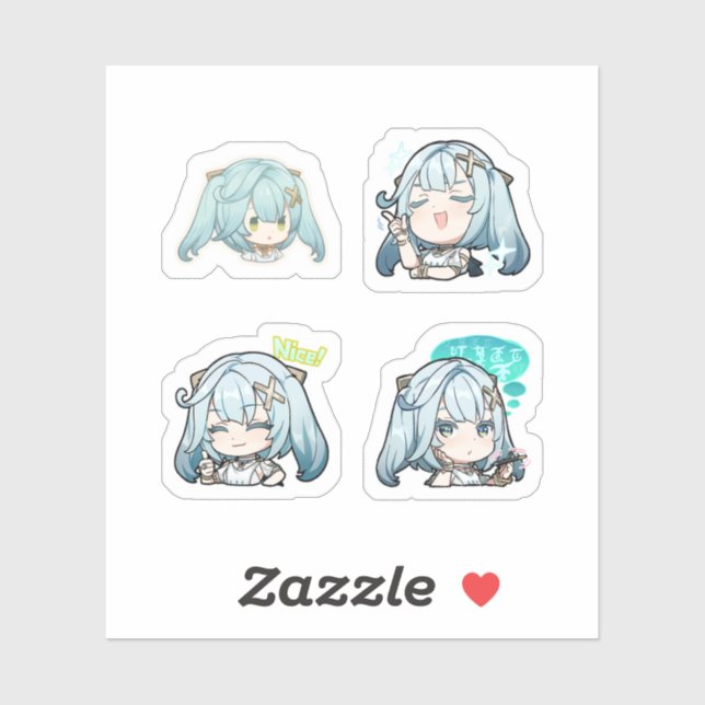 Faruzan Genshin Impact 4 Pack Sticker Sheet Extra  (Sheet)