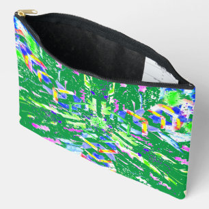 Fascinating digital art in bright colours accessory pouch