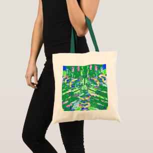 Fascinating digital art in bright colours tote bag