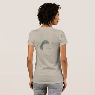 Fascinating Green Toned Woman Face T-Shirt