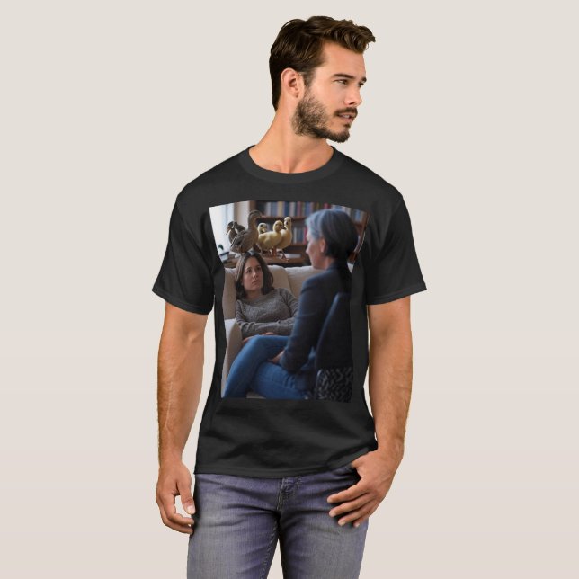 Fascination With Ducks men black T-shirt (Front Full)