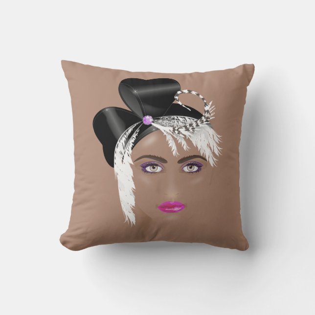 Fascinators - Cloche Throw Pillow (Front)