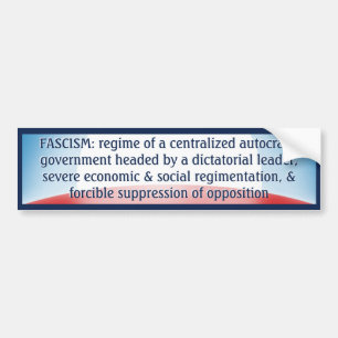 Fascism Definition Bumper Sticker