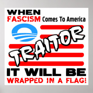 Fascism In A Flag! Poster