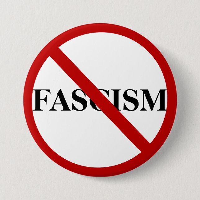 Fascism Warning Button (Front)