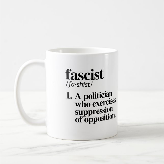 Fascist Definition Coffee Mug (Left)