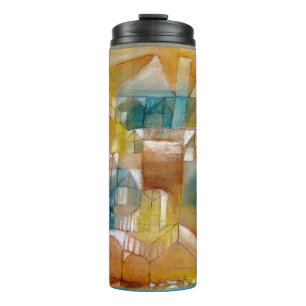 Fasçsade brown-green (1919) by paul klee thermal tumbler