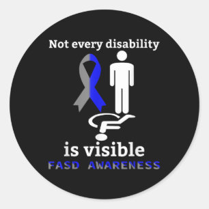 Fasd Awareness Fetal Alcohol Spectrum Disorder Sup Classic Round Sticker
