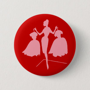 Fashiion Silhouette 2 Inch Round Button