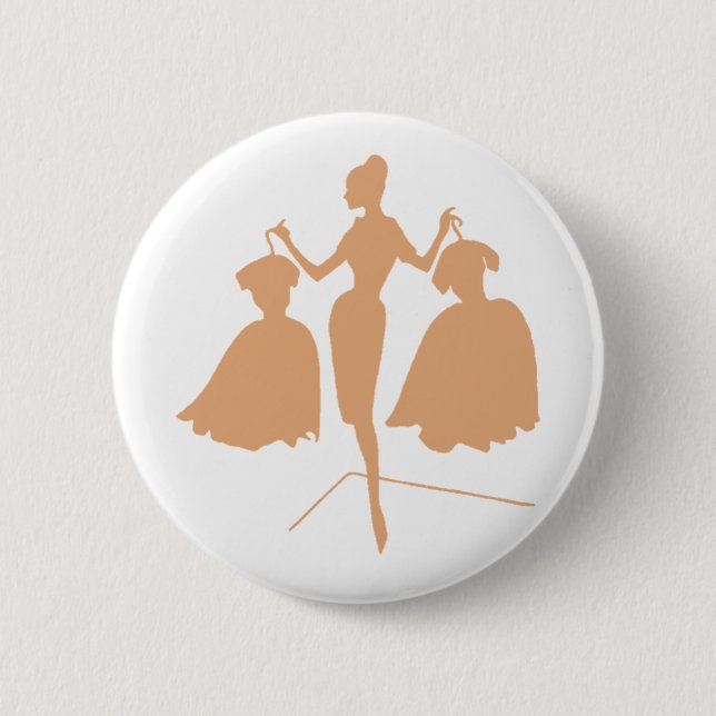 Fashiion Silhouette 2 Inch Round Button (Front)