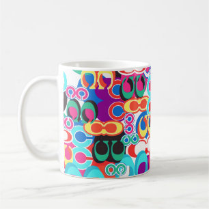 fashion abstract floral design coffee mug