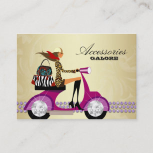 Fashion Accessories Purses Jewellery Purple Gold 2 Business Card