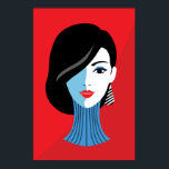 Fashion art deco stylish fashion illustration poster<br><div class="desc">Fashion art deco stylish fashion illustration If you didn't find a product what you want with my design in our store, be free to contact me and I will create it for you. Thank you for your attention to our shop. Making designs is our big love! And we'll glad to...</div>
