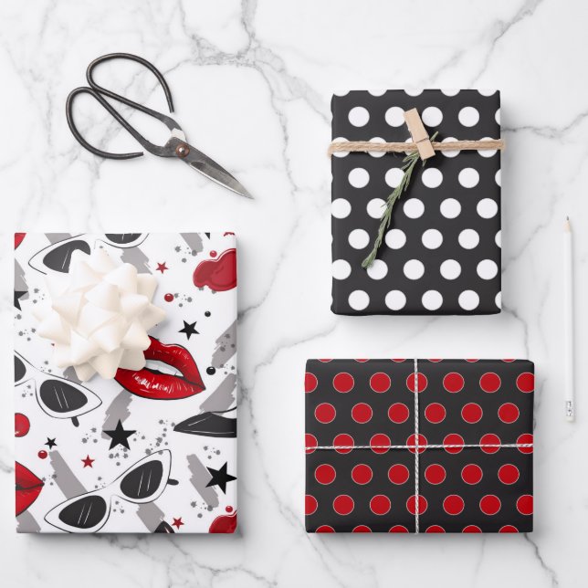 Fashion Beauty Wrapping Paper Set (Front)