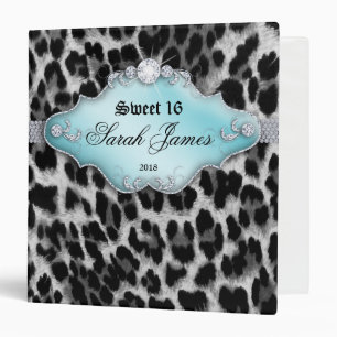 Fashion Binder Portfolio Leopard Sweet 16 Blue