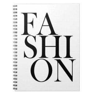 FASHION - Black Fashionista Typography Notebook