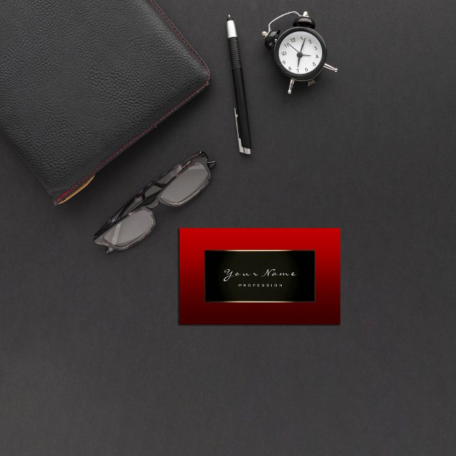 Fashion Blogger Framed Black Gold Burgundy Maroon Business Card (Fashion Blogger Framed Black Gold Burgundy Maroon Business Card)