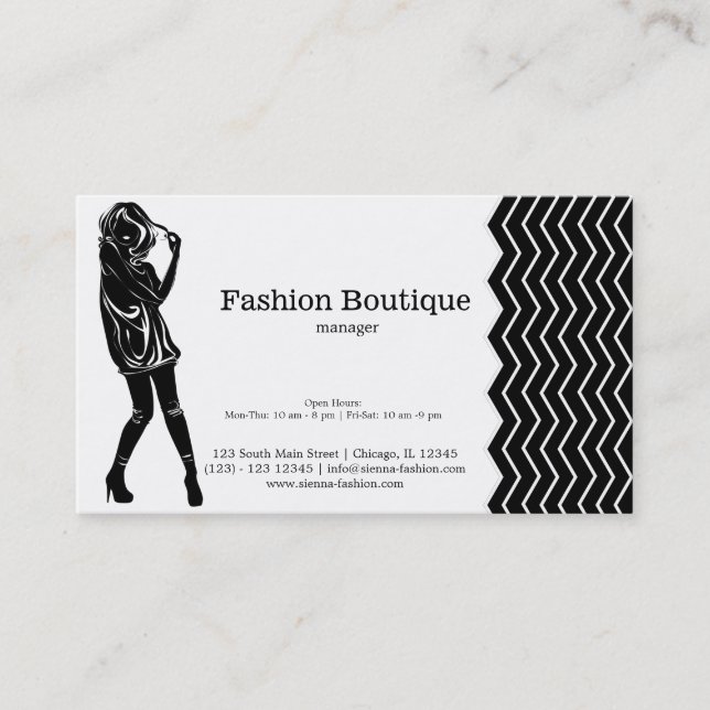 Fashion Boutique Business Card (Front)