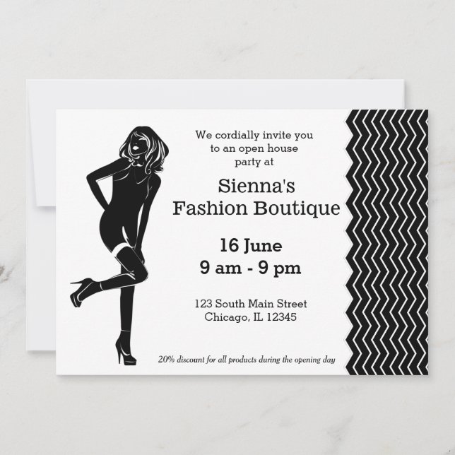 Fashion Boutique Invitation (Front)