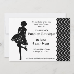 Fashion Boutique Invitations Invitation Templates Zazzle CA