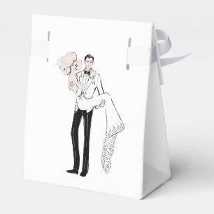 Fashion Bride and Groom Favor Box