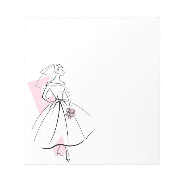 Fashion Bride Bloc-notes rose petit (Devant)