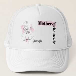 Fashion Bride Groupe rose Mère du casquette marié