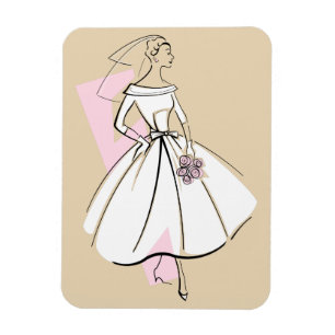 Fashion Bride Neutral flexible magnet