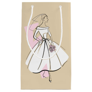 Fashion Bride Neutral gift bag small
