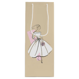 Fashion Bride Neutral gift bag wine