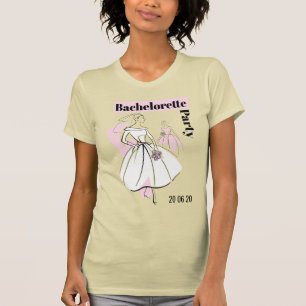Fashion Bride Neutral Group Bachelorette Party T-Shirt