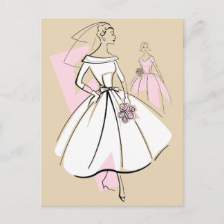 Fashion Bride Neutral Group beige postcard