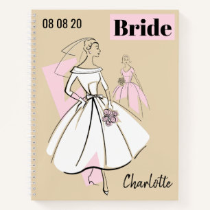 Fashion Bride Neutral Group Bride Name Date Notebook