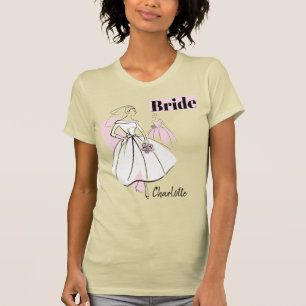 Fashion Bride Neutral Group Bride Name t-shirt