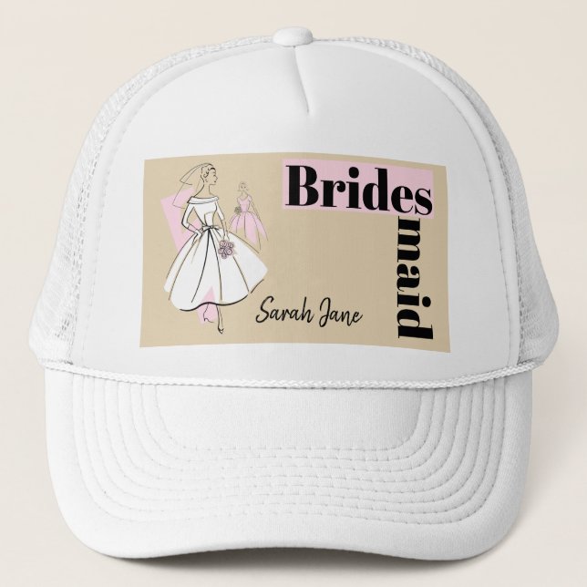 Fashion Bride Neutral Group Bridesmaid hat (Front)