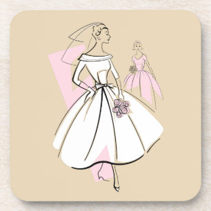 Fashion Bride Neutral Group coaster cork back