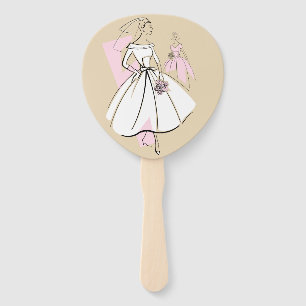 Fashion Bride Neutral Group fan paddle back text