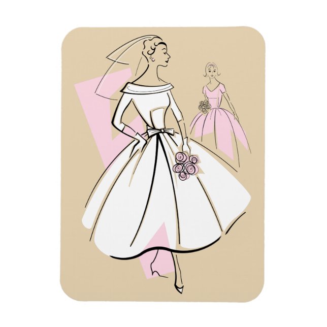 Fashion Bride Neutral Group flexible magnet (Vertical)